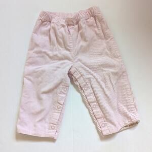 Vtg Y2K Baby Gap Pants Girls Sz 6-12m Light Pink Corduroy Lined